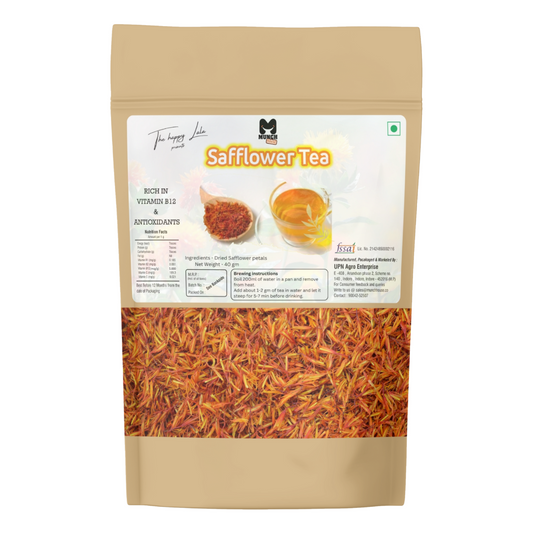 Premium Safflower petal tea | Rich in Antioxidants | Vitamin B12 | Natural source of Saffron Yellow | Weight loss